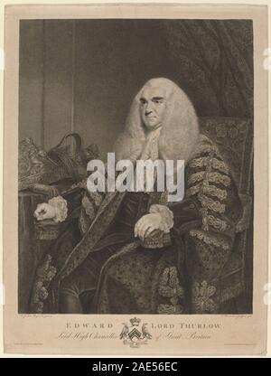 Edward, Lord Thurlow; 1782 Datum Francesco Bartolozzi nach Sir Joshua Reynolds, Edward, Lord Thurlow, 1782 Stockfoto