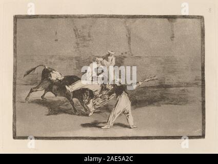 Cogida de un Moro estando en la Plaza (A Moor gefangen durch den Stier im Ring); in oder vor 1816 Francisco de Goya, Cogida de un Moro estando en la Plaza (A Moor gefangen durch den Stier im Ring), in oder vor 1816 Stockfoto