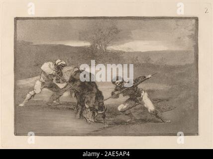 Otro Modo de cazar eine Torte (eine andere Art der Jagd zu Fuß); in oder vor 1816 Francisco de Goya, Otro Modo de cazar eine Torte (eine andere Art der Jagd zu Fuß), in oder vor 1816 Stockfoto