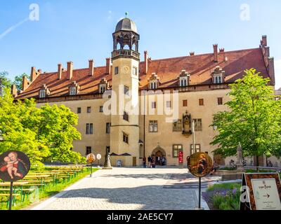 Lutherhaus Lutherhaus Martin Luthers Haus und Hof in Lutherstadt Wittenberg Sachsen-Anhalt Deutschland. Stockfoto