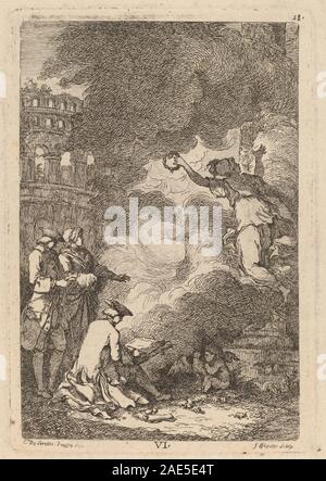 Nella Venuta in Roma: pl. 6; 1764 Datum Franz Edmund Weirotter nach Étienne de Lavallée-Poussin, Nella Venuta in Roma-pl 6, 1764 Stockfoto