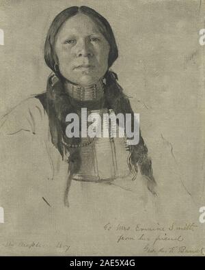 Eine Arapahoe Boy; circa 1882 Datum George de Forest Pinsel, ein arapahoe Junge, c 1882 Stockfoto