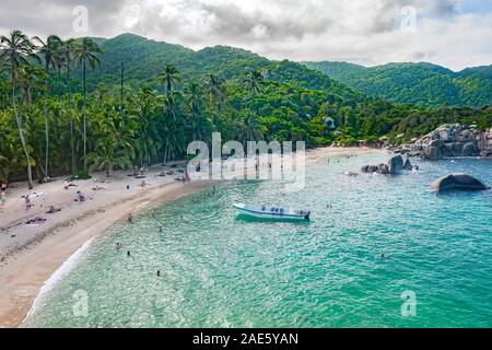 Cabo San Juan Strand Tayrona Nationalpark in der Nähe von Santa Marta, Kolumbien. Stockfoto