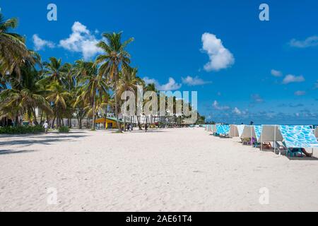 Küstenlandschaft auf der Insel San Andres, Kolumbien. Stockfoto