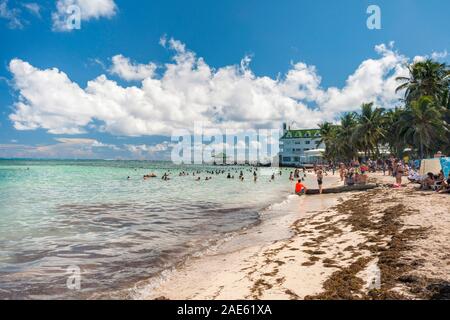 Küstenlandschaft auf der Insel San Andres, Kolumbien. Stockfoto