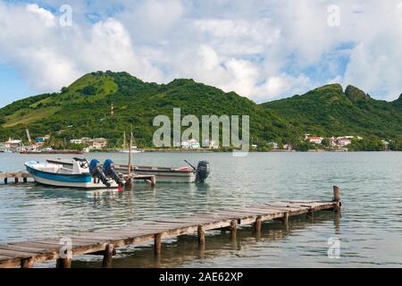 Blick auf Sintra von Santa Catalina Island in Kolumbien. Stockfoto