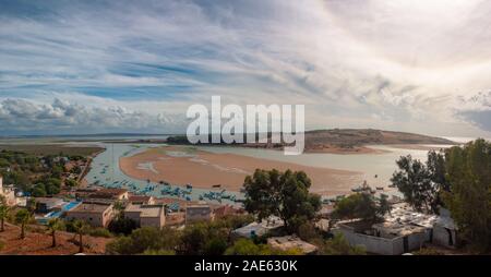 Landschaft Stadtansichten Fotos aus Marokko Rabat und Moulay bousslham. Stockfoto