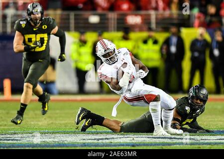 Santa Clara, Kalifornien, USA. 06 Dez, 2019. Während die Pac-12 Fußball-Spiel zwischen den Utah Utes und die Oregon Ducks At Levi's Stadion in Santa Clara, Kalifornien. Chris Brown/CSM/Alamy leben Nachrichten Stockfoto