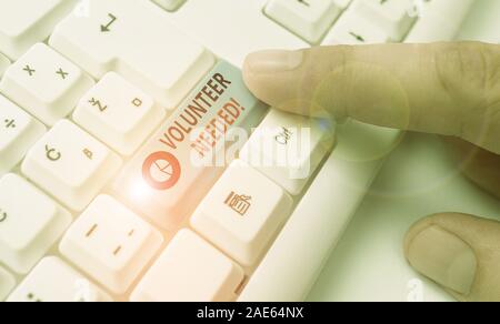 Handschrift Text schreiben Freiwillige benötigt. Konzeptionelle Foto brauchen Arbeit für Organisation, ohne bezahlt zu werden Stockfoto