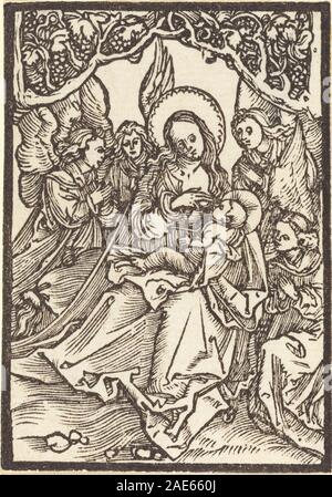 Die Jungfrau Krankenpflege das Christkind mit vier Engeln; c. 1500 Albrecht Dürer, der Jungfrau der Krankenpflege das Christkind mit vier Engeln, c 1500 Stockfoto