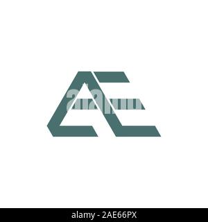 Schreiben ae einfache Motion geometrische logo Vektor Stock Vektor