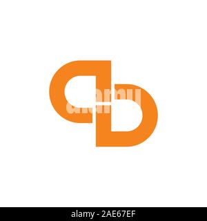 Brief ab Einfache geometrische Linie logo Vektor Stock Vektor