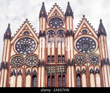 Wahrzeichen Gotik romanisches Rathaus in der historischen Altstadt Tangermünde Sachsen-Anhalt Deutschland. Stockfoto