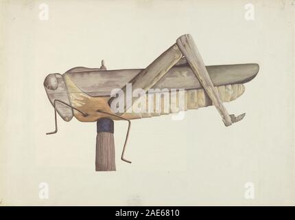 Grasshopper Wetterfahne; 1937 Datum Alfred Denghausen, Grashüpfer Wetterfahne, 1937 Stockfoto