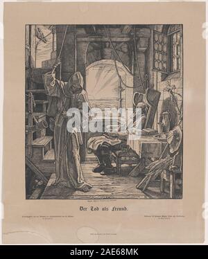 Der Tod als Freund (Tod als Freund); 1831 Datum: Alfred Rethel, Der Tod als Freund (Tod als Freund), 1831 Stockfoto