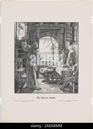 Der Tod als Freund (Tod als Freund); 1851 Datum: Alfred Rethel, Der Tod als Freund (Tod als ein Freund), 1851 Stockfoto