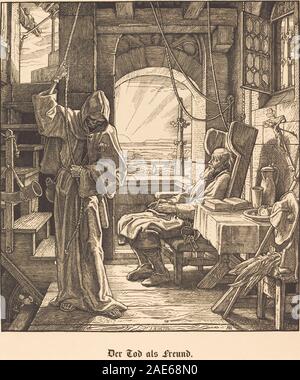 Der Tod als Freund (Tod als Freund); 1851 Datum: Alfred Rethel, Der Tod als Freund (Tod als ein Freund), 1851 Stockfoto