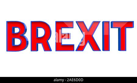 BREXIT UK beendet EU 3D-Darstellung Stockfoto