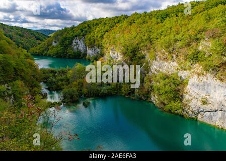 Unteren Seen Canyon des Nationalpark Plitvicer Seen (Plitvička Jezera), ein Nationalpark in Kroatien Stockfoto