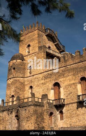 Äthiopien, Amhara-region, Gondar, Fasil Ghebbi, historischen Royal compound, Fasilidas' Schloss Stockfoto