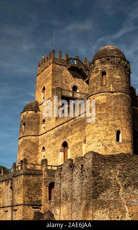 Äthiopien, Amhara-region, Gondar, Fasil Ghebbi, historischen Royal compound, Fasilidas' Schloss Stockfoto
