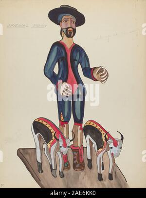 Platte 30: Saint Isidore, aus spanischen Kolonialentwürfen von New Mexico, 1935–1942, zeigt religiöse Ikonographie, architektonische Elemente und dekorative Motive. illustriert die amerikanische Volkskunst und das kulturelle Erbe des 20. Jahrhunderts. Stockfoto