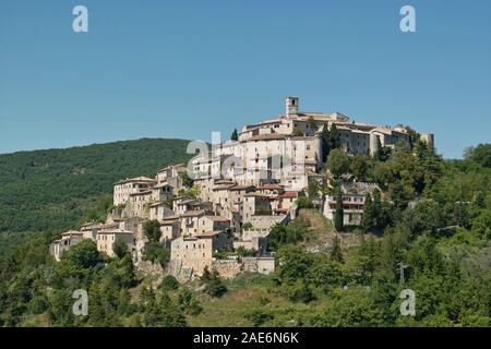 Blick auf das Dorf von Erba, in der Provinz von Viterbo, Latium, Italien Stockfoto