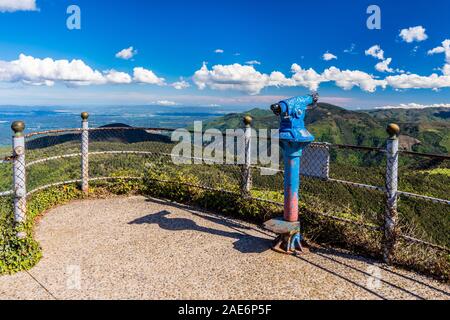 Aussichtspunkt im collsacabra Berge (El Heiligtum von Weit, Katalonien, Spanien). Stockfoto