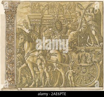 Der Triumph des Julius Cäsar [Nr. 9 plus 2 Spalten]; 1599 Datum Andrea Andreani nach Andrea Mantegna, Der Triumph des Julius Cäsar (Nr. 9 plus 2 Spalten), 1599 Stockfoto