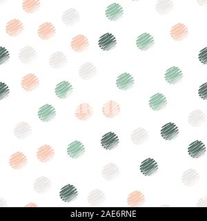 Hand gezeichnet Polka Dot nahtlose Muster. Stock Vektor