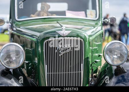 OLD WARDEN, BEDFORDSHIRE, Großbritannien, Oktober 6, 2019. Der Austin 7 ist eine Wirtschaft Auto, das von 1922 bis 1939 im Vereinigten Königreich durch Austin hergestellt wurde Stockfoto