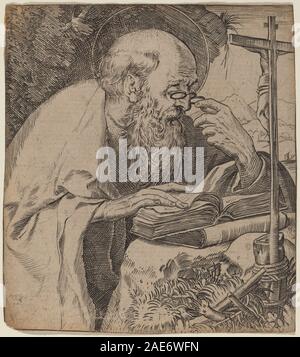 Der heilige Hieronymus; 1583/1585 Annibale Carracci, Hieronymus, 1583-1585 Stockfoto