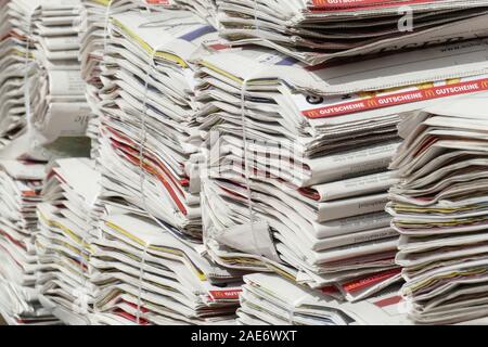 Zeitung Haufen von Tageszeitungen, Hintergrund, Textur Stockfoto