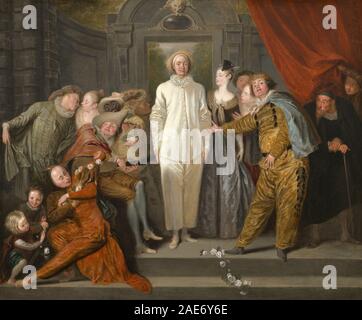 Der italienische Komiker; wahrscheinlich 1720 Antoine Watteau, der Italienischen Komödianten, wahrscheinlich 1720 Stockfoto