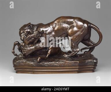 Antoine-Louis Barye (Französisch, 1795 - 1875), Tiger überraschend eine Antilope, Modell C. 1831, nach 1855, bronze, Geschenk von Eugene und Agnes E.Meyer 1967.13.2 Antoine-Louis Barye, Tiger überraschend eine Antilope, Modell c 1831, nach 1855 Stockfoto