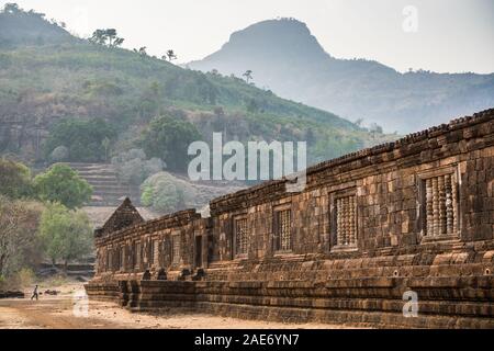 Vat Phou, Pakse, Laos, Asien. Stockfoto