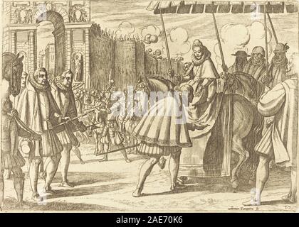 Den triumphalen Einzug von Margarete von Österreich; 1612 Datum Antonio Tempesta, triumphalen Einzug von Margarete von Österreich, 1612 Stockfoto