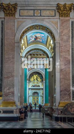 Im Innenraum von St. Isaak Kathedrale oder Isaakievskiy Sobor ist die größte Russisch-orthodoxe Kirche (SOBOR) in St. Petersburg, Russland Stockfoto