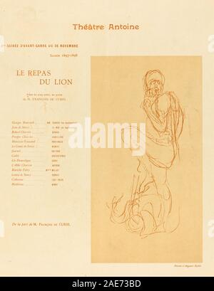 Le Repas du Lion, 1897, nach Auguste Rodin, zeigt einen Löwen, der sich ernährt, und zeigt Körper, Kopf, Mähne, Pfoten, Zähne, Bewegung, Anatomie und skulpturale Details. Stockfoto