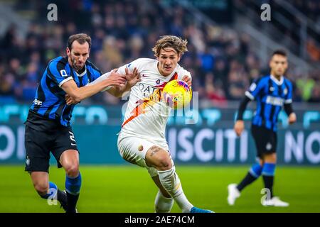 Mailand, Italien. 6 Dez, 2019. nicolo zaniolo (as Roma) während Inter vs Roma, italienische Fußball Serie A Männer Meisterschaft in Mailand, Italien, 06. Dezember 2019 - LPS/Fabrizio Carabelli Credit: Fabrizio Carabelli/LPS/ZUMA Draht/Alamy leben Nachrichten Stockfoto