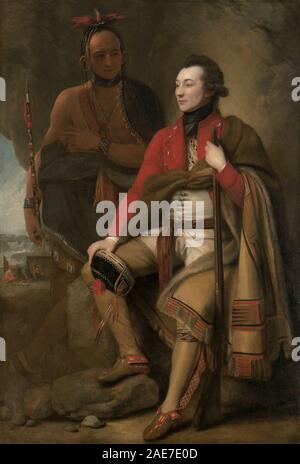 Oberst Guy Johnson und Karonghyontye (Kapitän David Hill); 1776 Datum Benjamin West, Oberst Guy Johnson und Karonghyontye (Kapitän David Hill), 1776 Stockfoto