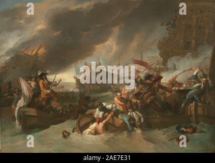 Benjamin West (American, 1738-1820), die Schlacht von La Hogue, C. 1778, Öl auf Leinwand, Andrew W. Mellon Fonds 1959.8.1 Benjamin West, die Schlacht von La Hogue, c 1778 Stockfoto