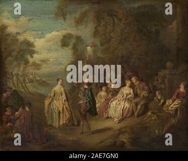 Fête Champêtre; 18. oder 19. Jahrhundert nach Jean-Baptiste Joseph Pater, Fête Champêtre, 18. oder 19. Jahrhundert Stockfoto