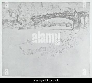 Die Eads Bridge, St. Louis [nach oben]; 1919 oder nach Nach Joseph Pennell, die Eads Bridge, St. Louis (oben), 1919 oder nach Stockfoto