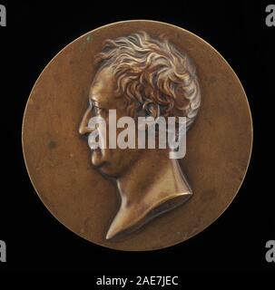 Porträt von Johann Wolfgang von Goethe, das 1809 nach Leonhard Posch entstand, zeigt Gesichtszüge, Kleidung, Haltung und künstlerische Darstellung des deutschen Schriftstellers. Stockfoto