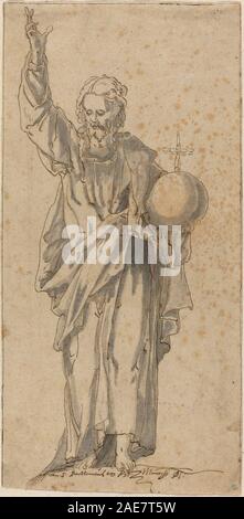 Christus als Salvator Mundi; 1595 Datum Caspar Meneller, Christus als Salvator Mundi, 1595 Stockfoto