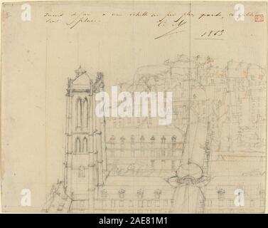 Hochschule Henri IV; 1863 Datum Charles Meryon, Hochschule Henri IV, 1863 Stockfoto
