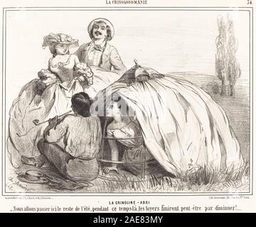 La Crinoline-Abri; 1848 Datum Charles Vernier, La Crinoline-Abri, 1848 Stockfoto