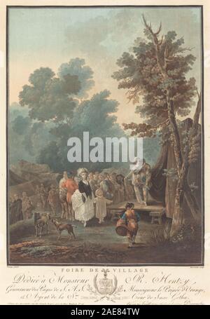 Foire de Dorf; 1788 Charles-Melchior Descourtis Datum nach Nicolas Antoine Taunay, Foire de Village, 1788 Stockfoto