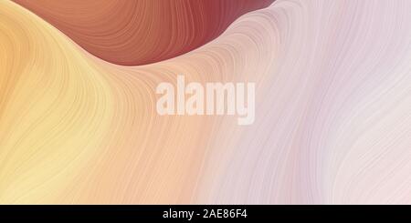 Elegant geschwungenen Swirl Wellen hintergrund abbildung mit Rosa, moderate Rot und burly Holz Farbe. Stockfoto